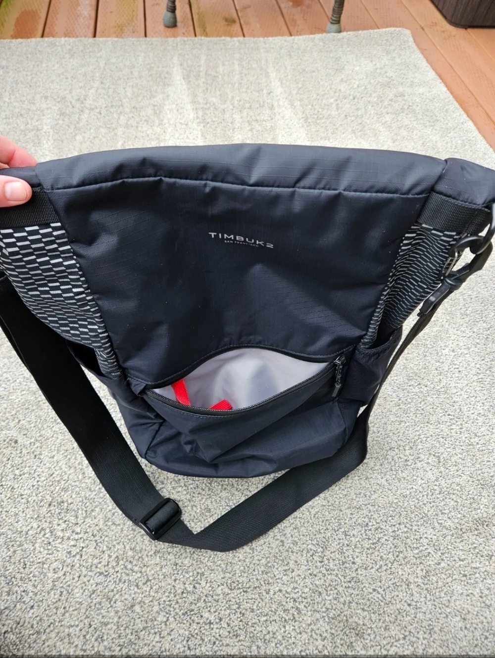 Timbuk2 Lightweight Pannier Bag Jet Black Commuter Messenger Backpack Waterproof